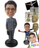 Custom Bobblehead Gentleman In His Formal Attire With One Hand In The Pocket - Careers & Professionals Corporate & Executives Personalized Bobblehead & Cake Topper