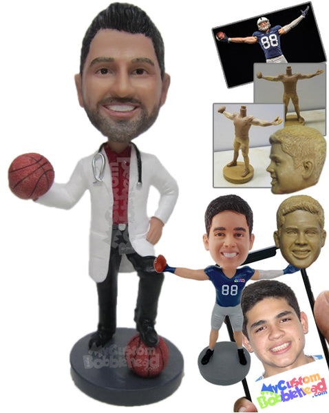 Doctor Baseball Bobblehead - Medical Sports Fan Figurine