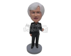 Custom Bobblehead Gorgeous Business Lady Wearing Elegant Jacket - Careers & Professionals Corporate & Executives Personalized Bobblehead & Cake Topper
