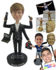 Custom Bobblehead Hardworking Corporate Guy Multitasking As Expected - Careers & Professionals Corporate & Executives Personalized Bobblehead & Cake Topper