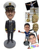 Custom Bobblehead Senior Police Officer In His Uniform - Careers & Professionals Arm Forces Personalized Bobblehead & Cake Topper