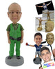 Custom Bobblehead Handyman In Repairing Outfit With Carry On Side Bags - Careers & Professionals Construction Personalized Bobblehead & Cake Topper