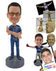 Custom Bobblehead Orthopedic Doctor Holding A Leg In His Hand - Careers & Professionals Medical Doctors Personalized Bobblehead & Cake Topper