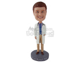 Custom Bobblehead Doctor Wearing A Lab Coat And Stethoscope - Careers & Professionals Medical Doctors Personalized Bobblehead & Cake Topper