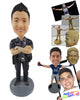 Custom Bobblehead Powerful Police Officer - Careers & Professionals Arms Forces Personalized Bobblehead & Cake Topper