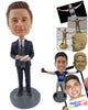 Custom Bobblehead Lawyer Waiting To Write Down Notes Holding Notepad In Hands - Careers & Professionals Lawyers Personalized Bobblehead & Cake Topper
