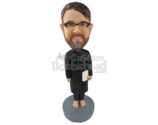 Custom Bobblehead Cultural Man Ready To Preach - Careers & Professionals Teachers Personalized Bobblehead & Cake Topper