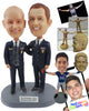 Custom Bobblehead Two Commercial Airline Pilots Ready To Serve - Careers & Professionals Arms Forces Personalized Bobblehead & Cake Topper