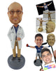 Custom Bobblehead Medical Doctor Wearing A Lab Coat With A Stethoscope - Careers & Professionals Medical Doctors Personalized Bobblehead & Cake Topper
