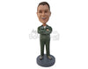 Custom Bobblehead Fighter Jet Pilot - Careers & Professionals Arms Forces Personalized Bobblehead & Cake Topper