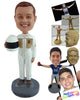 Custom Bobblehead Bike Rider With His Helmet - Careers & Professionals Athletes Personalized Bobblehead & Cake Topper