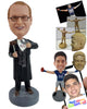 Custom Bobblehead Judge Wearing His Long Gown - Careers & Professionals Lawyers Personalized Bobblehead & Cake Topper