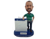Custom Bobblehead Boss With A Chart Nearby - Careers & Professionals Corporate & Executives Personalized Bobblehead & Cake Topper