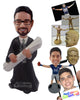 Custom Bobblehead Lawyer Professional Ready To Fight For Justice - Careers & Professionals Lawyers Personalized Bobblehead & Cake Topper