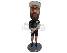 Custom Bobblehead Plumber Holding Wrench In His Hand - Careers & Professionals Architects & Engineers Personalized Bobblehead & Cake Topper