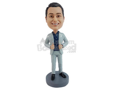 Custom Bobblehead Guy Wearing Fancy Suit - Careers & Professionals Corporate & Executives Personalized Bobblehead & Cake Topper