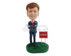 Custom Bobblehead Realtor with Sign Ready to Sell You A Dream Property - Careers & Professionals Real Estate Agents Personalized Bobblehead & Cake Topper