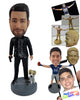 Custom Bobblehead Spy 007 Holding A Gun - Careers & Professionals Arms Forces Personalized Bobblehead & Cake Topper