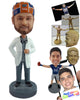 Custom Bobblehead Professional Doctor Wearing Medical Attire - Careers & Professionals Medical Doctors Personalized Bobblehead & Cake Topper