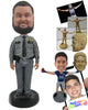 Custom Bobblehead Police Agent In Formal Attire Out To Guard The City - Careers & Professionals Arm Forces Personalized Bobblehead & Cake Topper