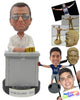 Custom Bobblehead Businessman Ready To Do Business Wearing A Long-Sleeved Shirt - Careers & Professionals Corporate & Executives Personalized Bobblehead & Cake Topper