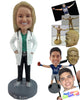 Custom Bobblehead Good Doctor with both hands in pocket and stethoscope around the neck wearing casual clothe - Careers & Professionals Medical Doctors Personalized Bobblehead & Action Figure