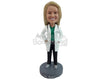 Custom Bobblehead Good Doctor with both hands in pocket and stethoscope around the neck wearing casual clothe - Careers & Professionals Medical Doctors Personalized Bobblehead & Action Figure