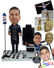 Custom Bobblehead Professional haistylist with his chair - Careers & Professionals Barbers & Hairstylists Personalized Bobblehead & Action Figure