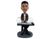 Custom Bobblehead Elegant keyboard player ready to make some good music - Careers & Professionals Musicians Personalized Bobblehead & Action Figure