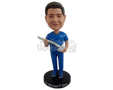 Custom Bobblehead Casual chiropractor wearing a v-neck t-shirt and fancy shoes - Careers & Professionals Chiropractors Personalized Bobblehead & Action Figure
