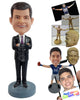 Custom Bobblehead Important businessman wearing nice suit with arms folded - Careers & Professionals Lawyers Personalized Bobblehead & Action Figure