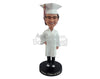 Custom Bobblehead Exuberant loking graduate gal with one hand on hip wearing cool casual shoes - Careers & Professionals Graduates Personalized Bobblehead & Action Figure