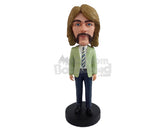 Custom Bobblehead 80's looking dude wearing nice colorfull suit jacket  - Careers & Professionals Corporate & Executives Personalized Bobblehead & Action Figure