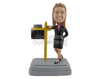 Custom Bobblehead Gorgeous Girl Wearing A Trendy Suit Selling Some Property - Careers & Professionals Corporate & Executives Personalized Bobblehead & Cake Topper