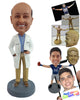 Custom Bobblehead Nicely dressed doctor checking his dayly appointments on his cellphone ith one hand inside coat's pocket - Careers & Professionals Medical Doctors Personalized Bobblehead & Action Figure