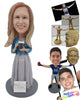 Custom Bobblehead beautifull photographer holding a camera with a nice dress - Careers & Professionals Corporate & Executives Personalized Bobblehead & Action Figure