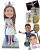 Custom Bobblehead Miss waiting to receive her award at her ceremony - Careers & Professionals Corporate & Executives Personalized Bobblehead & Action Figure