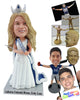 Custom Bobblehead Miss holdng a stck wth nice dress - Careers & Professionals Corporate & Executives Personalized Bobblehead & Action Figure