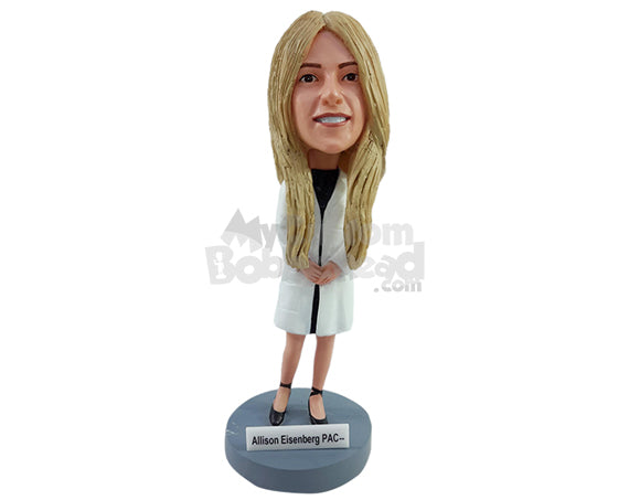 Custom Bobblehead Nice looking doctor ready to have a good day - Careers & Professionals Medical Doctors Personalized Bobblehead & Action Figure