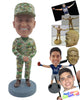Custom Bobblehead Soldier with crossed arms ready to roll on his uniform - Careers & Professionals Arms Forces Personalized Bobblehead & Action Figure