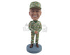 Custom Bobblehead Soldier with crossed arms ready to roll on his uniform - Careers & Professionals Arms Forces Personalized Bobblehead & Action Figure