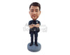 Custom Bobblehead Officer waiting for orders - Careers & Professionals Arms Forces Personalized Bobblehead & Action Figure