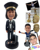 Custom Bobblehead Flight Attendant ready to board  - Careers & Professionals Corporate & Executives Personalized Bobblehead & Action Figure