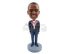 Custom Bobblehead Band player posing with a nice jacket suit with a medal and a bow tie - Careers & Professionals Musicians Personalized Bobblehead & Action Figure