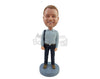 Custom Bobblehead Businessman wearing a nice shirt with a bag over the shoulder - Careers & Professionals Corporate & Executives Personalized Bobblehead & Action Figure