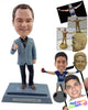 Custom Bobblehead Elegant man giving a thumbs up wearng a nice jacket - Careers & Professionals Corporate & Executives Personalized Bobblehead & Action Figure