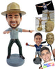 Custom Bobblehead Funny looking Patrol Sheriff showing the right way - Careers & Professionals Arms Forces Personalized Bobblehead & Action Figure