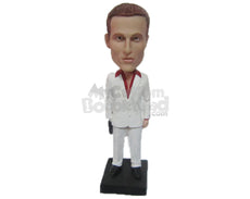Custom Bobblehead Corporate Pal Ready For His Work Wearing Formal Attire - Careers & Professionals Corporate & Executives Personalized Bobblehead & Cake Topper