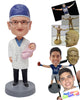 Custom Bobblehead Pediatrican doctor holdng a baby and wearing a lab coat - Careers & Professionals Medical Doctors Personalized Bobblehead & Action Figure