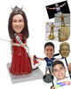 Custom Bobblehead Stylish woman wearing a dream like dress and a sash ready to win the contest - Careers & Professionals Fashion Designer Personalized Bobblehead & Action Figure